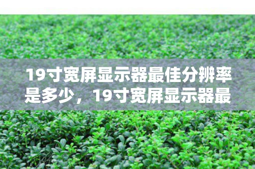 19寸宽屏显示器最佳分辨率是多少，19寸宽屏显示器最佳分辨率，打造完美视觉体验