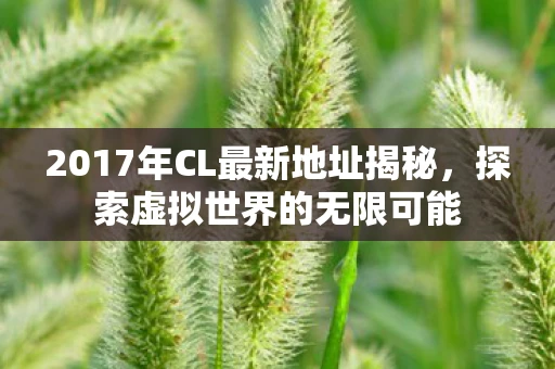 2017年CL最新地址揭秘，探索虚拟世界的无限可能