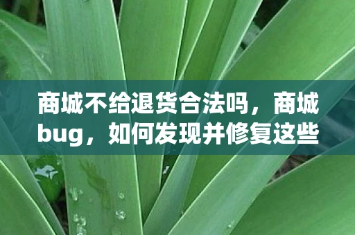 商城不给退货合法吗，商城bug，如何发现并修复这些影响用户体验的隐患