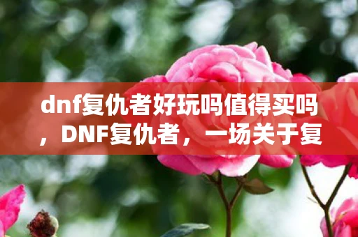 dnf复仇者好玩吗值得买吗，DNF复仇者，一场关于复仇与救赎的冒险