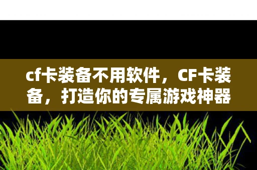 cf卡装备不用软件，CF卡装备，打造你的专属游戏神器