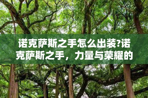 诺克萨斯之手怎么出装?诺克萨斯之手，力量与荣耀的象征