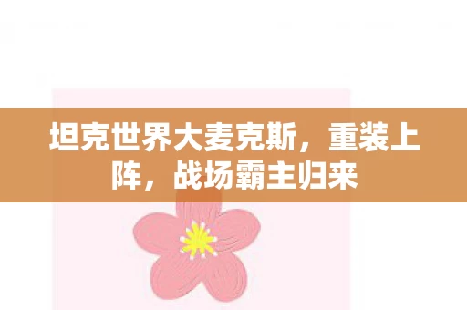 坦克世界大麦克斯图片