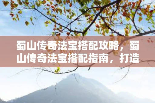 蜀山传奇法宝搭配攻略，蜀山传奇法宝搭配指南，打造最强战斗力的关键