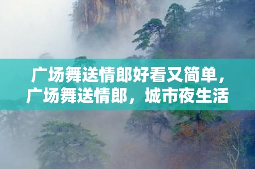 广场舞送情郎好看又简单，广场舞送情郎，城市夜生活的浪漫交响曲