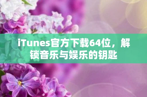 iTunes官方下载64位，解锁音乐与娱乐的钥匙