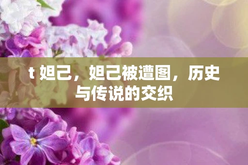 t 妲己，妲己被遭图，历史与传说的交织