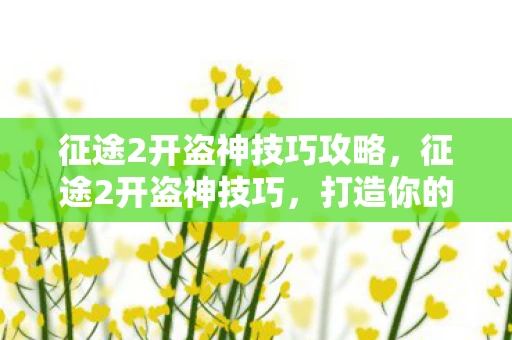 征途2开盗神技巧攻略，征途2开盗神技巧，打造你的专属盗神之路
