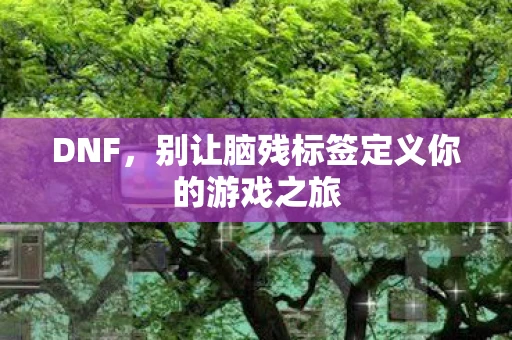 DNF，别让脑残标签定义你的游戏之旅
