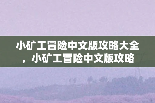 小矿工冒险中文版攻略大全，小矿工冒险中文版攻略