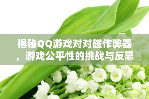 揭秘QQ游戏对对碰作弊器，游戏公平性的挑战与反思