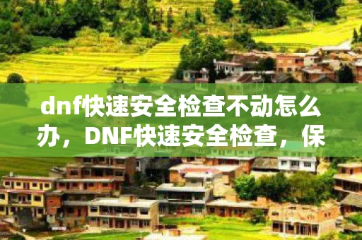 dnf快速安全检查不动怎么办，DNF快速安全检查，保障你的游戏账户安全