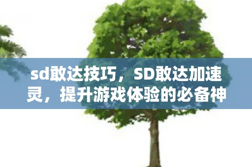 sd敢达技巧，SD敢达加速灵，提升游戏体验的必备神器