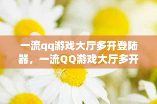 一流qq游戏大厅多开登陆器，一流QQ游戏大厅多开，提升游戏效率与乐趣的秘籍