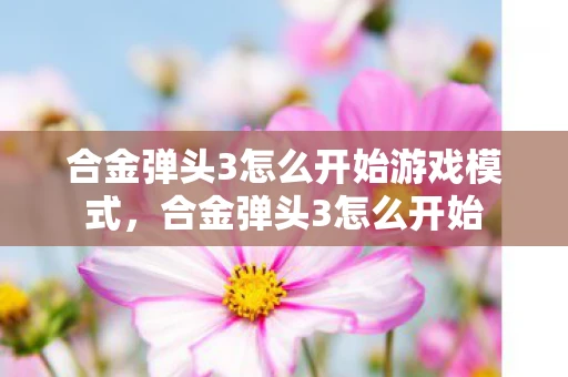 合金弹头3怎么开始游戏模式，合金弹头3怎么开始