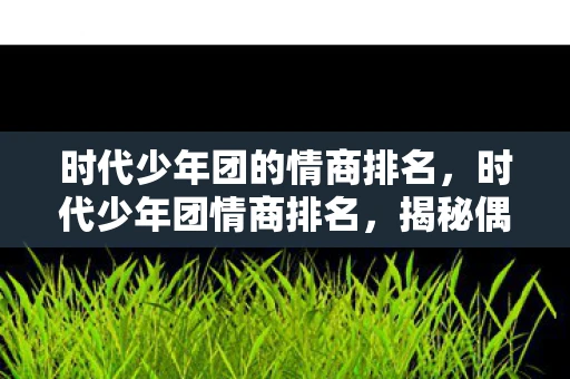 时代少年团的情商排名，时代少年团情商排名，揭秘偶像背后的情感智慧