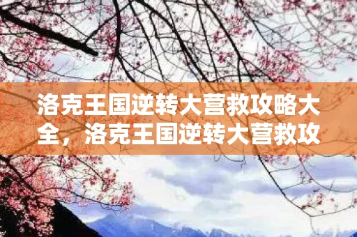 洛克王国逆转大营救攻略大全，洛克王国逆转大营救攻略