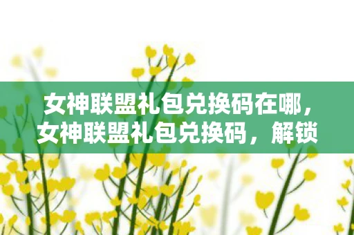 女神联盟礼包兑换码在哪，女神联盟礼包兑换码，解锁专属福利的秘籍