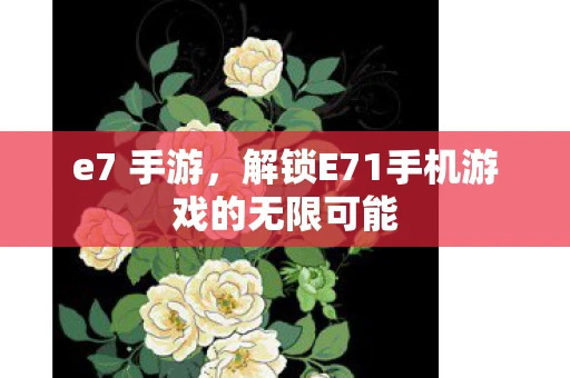 e7 手游，解锁E71手机游戏的无限可能