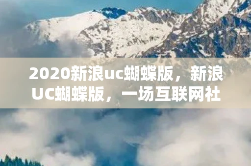2020新浪uc蝴蝶版，新浪UC蝴蝶版，一场互联网社交的蝶变