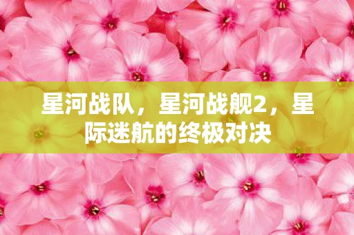 星河战队，星河战舰2，星际迷航的终极对决