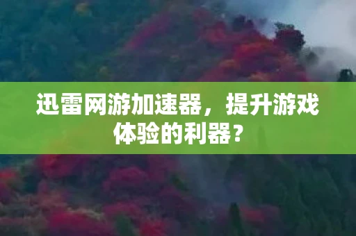 迅雷网游加速器，提升游戏体验的利器？