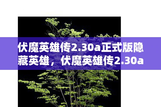 伏魔英雄传2.30a正式版隐藏英雄，伏魔英雄传2.30a，重燃的传奇