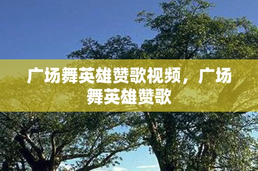 广场舞英雄赞歌视频，广场舞英雄赞歌