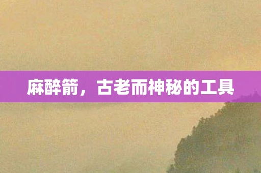 麻醉箭，古老而神秘的工具