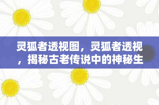 灵狐者透视图，灵狐者透视，揭秘古老传说中的神秘生物