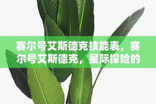 赛尔号艾斯德克技能表，赛尔号艾斯德克，星际探险的传奇之旅