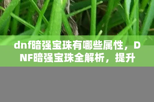 dnf暗强宝珠有哪些属性，DNF暗强宝珠全解析，提升角色战斗力的必备神器