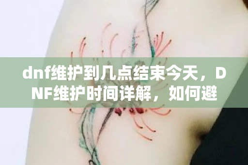 dnf维护到几点结束今天,DNF维护时间详解,如何避免错过重要更新 dnf维护到几点结束今天,DNF维护时间详解,如何避免错过重要更新