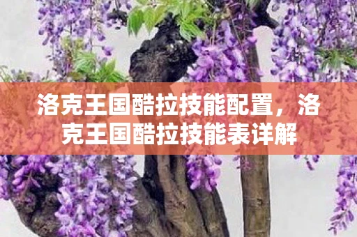 洛克王国酷拉技能配置，洛克王国酷拉技能表详解