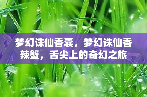 梦幻诛仙香囊，梦幻诛仙香辣蟹，舌尖上的奇幻之旅