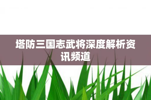 塔防三国志武将深度解析资讯频道图片