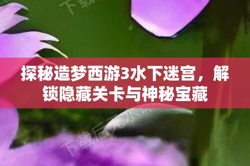 探秘造梦西游3水下迷宫，解锁隐藏关卡与神秘宝藏