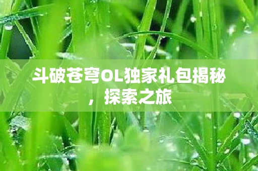 斗破苍穹OL独家礼包揭秘图片
