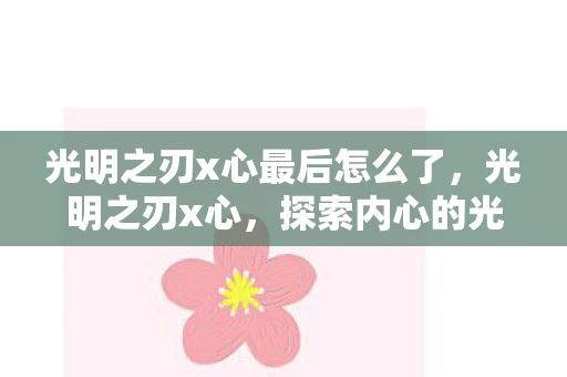 光明之刃x心最后怎么了，光明之刃x心，探索内心的光明与力量