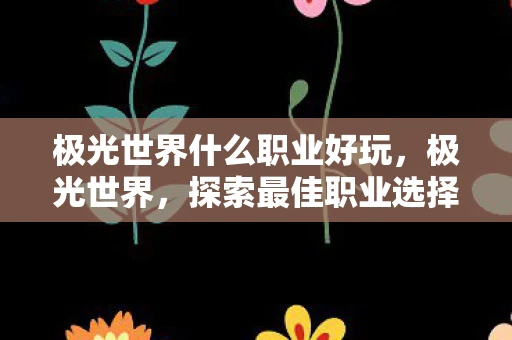 极光世界什么职业好玩,极光世界,探索最佳职业选择 极光世界什么职业好玩,极光世界,探索最佳职业选择