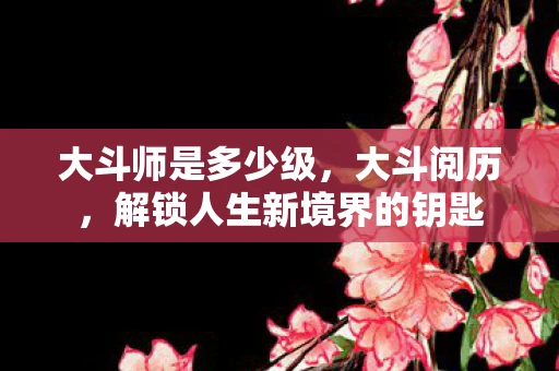大斗师是多少级，大斗阅历，解锁人生新境界的钥匙