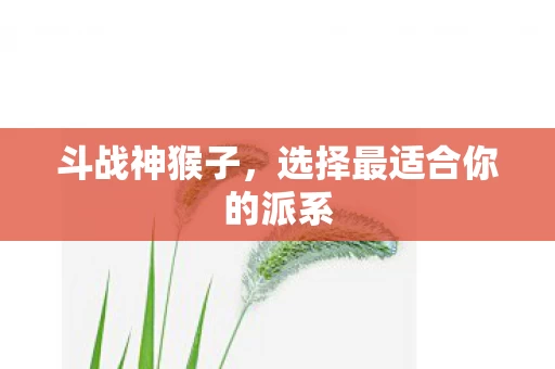 选择最适合你的派系图片