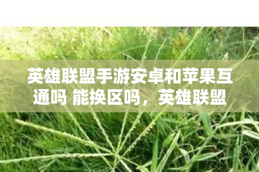 英雄联盟手游安卓和苹果互通吗 能换区吗，英雄联盟手游安卓和苹果互通吗？详解跨平台游戏机制