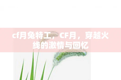 cf月兔特工，CF月，穿越火线的激情与回忆