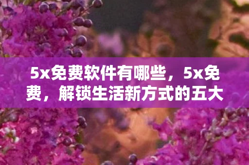 5x免费软件有哪些，5x免费，解锁生活新方式的五大免费资源