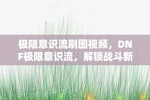 极限意识流刷图视频，DNF极限意识流，解锁战斗新境界