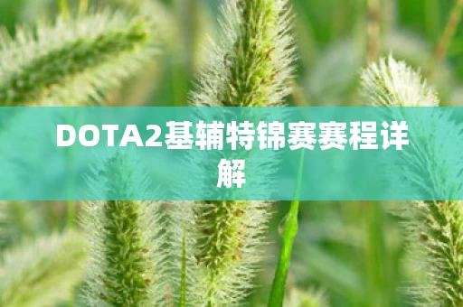 DOTA2基辅特锦赛赛程详解图片