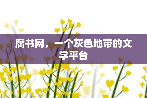 腐书网，一个灰色地带的文学平台