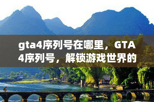 gta4序列号在哪里，GTA4序列号，解锁游戏世界的钥匙