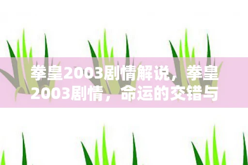 拳皇2003剧情解说,拳皇2003剧情,命运的交错与英雄的传承 拳皇2003剧情解说,拳皇2003剧情,命运的交错与英雄的传承